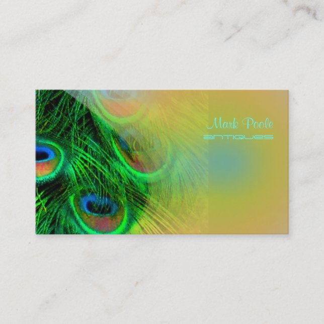 Carte De Visite PixDezines Psychedelic Peacock, Customisez-Le ! (Devant)