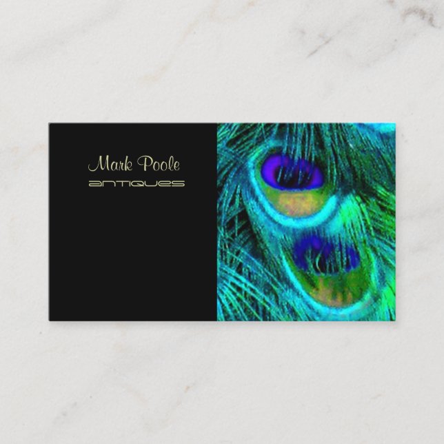 Carte De Visite PixDezines Psychedelic Peacock, Customisez-Le! (Devant)
