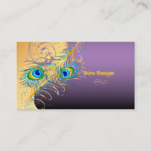 Carte De Visite PixDezines psychédélique Peacock+lavande bleu
