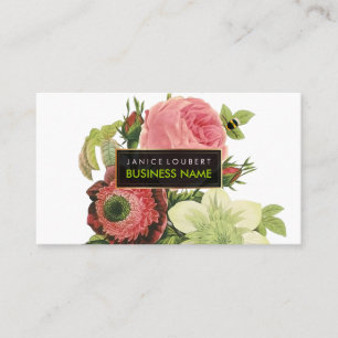 Carte De Visite PixDezines Redoute/Rose/Anemone/Clementine