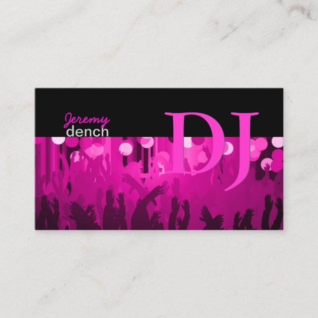 Carte De Visite PixDezines Retro DJ+dance hall (Devant)