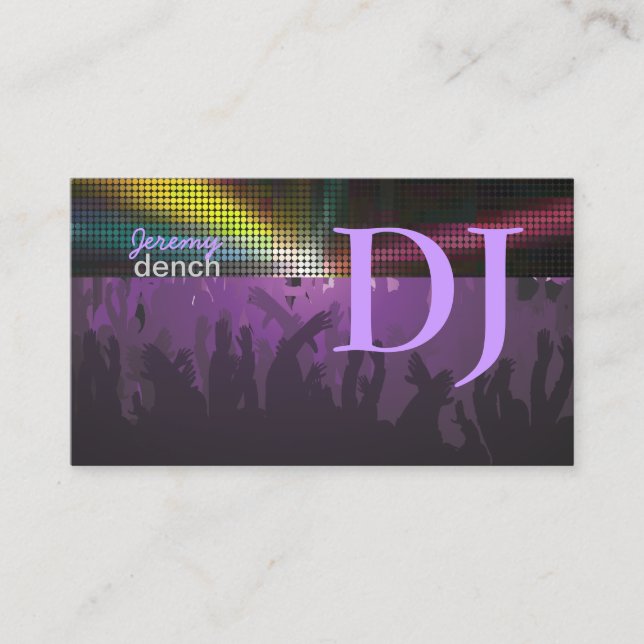 Carte De Visite PixDezines Retro DJ+dance hall (Devant)