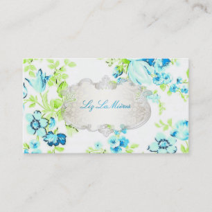 Carte De Visite PixDezines rose vintage/bleu
