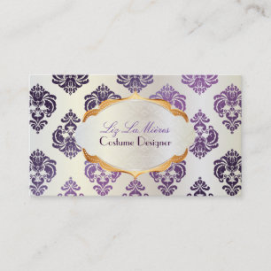 Carte De Visite PixDezines rossellini damask/plum+perle