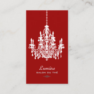 Carte De Visite PixDezines Rouge+Blanc Chandelier/do-it-yourself a