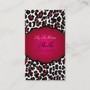 Carte De Visite PixDezines Sassy papier/rubis rouge+noir