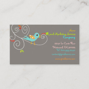 Carte De Visite PixDezines SEO/bleu oiseau/do-it-yourself couleur 