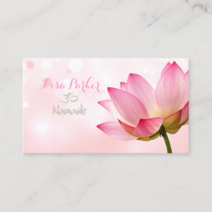 Carte De Visite PixDezines sérénité lotus rose, Om yoga, guérisseu
