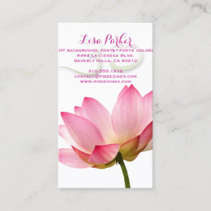 Carte De Visite PixDezines sérénité rose lotus, Om yoga, guérisseu