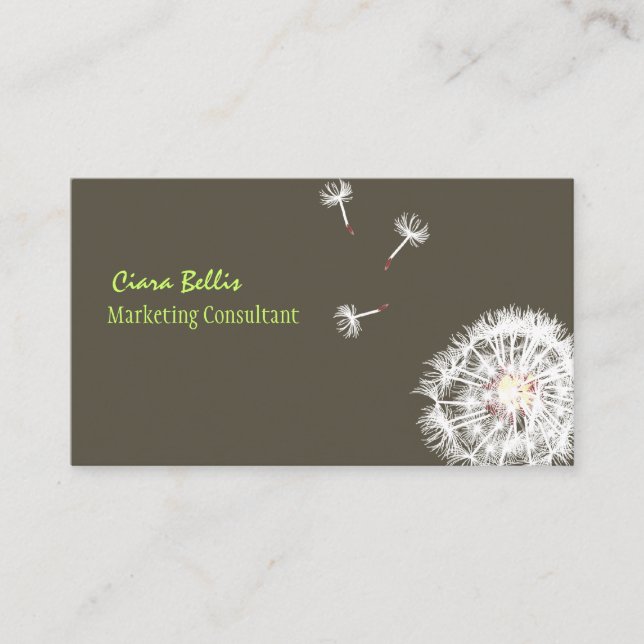 Carte De Visite PixDezines STYLISH MARKETING CONSULTANT/DANDELIONS (Devant)