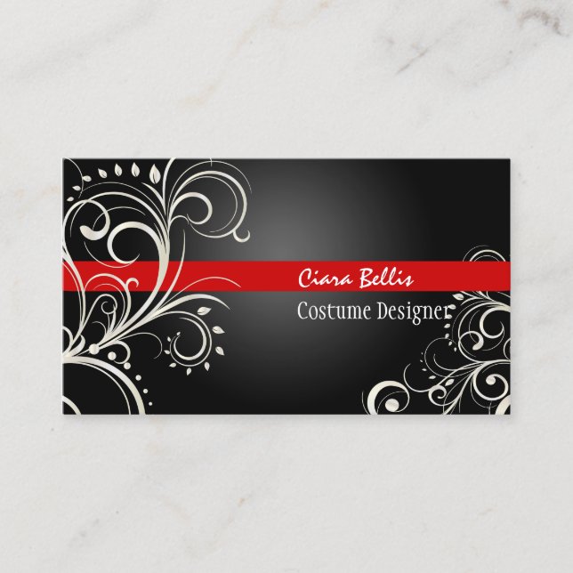 Carte De Visite PixDezines Stylish Pearl Swirls (Devant)