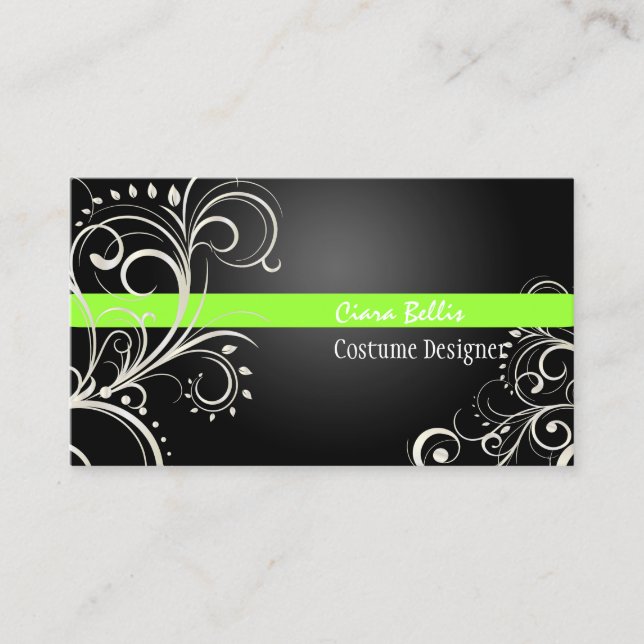 Carte De Visite PixDezines Stylish Pearl Swirls (Devant)
