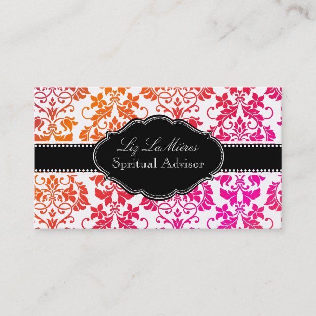 Carte De Visite PixDezines Tanza Damask/do-it-yourself arrière - p (Devant)
