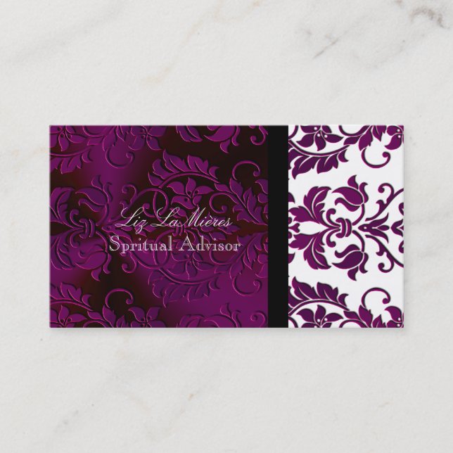 Carte De Visite PixDezines Tanza Damask/do-it-yourself arrière - p (Devant)