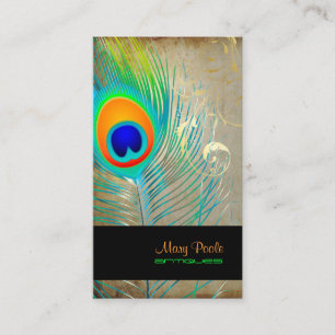 Carte De Visite PixDezines tourbillons eacock vintage+filigree