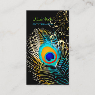 Carte De Visite PixDezines Tourbillons Peacock+filigree/arrière - 