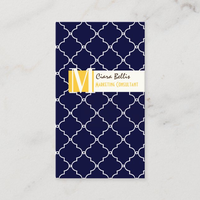 Carte De Visite PixDezines Trellis marocain/DO-IT-YOURSELF couleur (Devant)