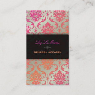 Carte De Visite PixDezines vendome damas/sherbet couleur