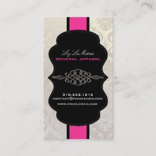 Carte De Visite PixDezines Vendome Damask, Stock Pearl