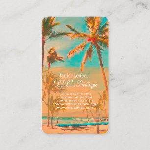 Carte De Visite PixDezines Vintage Hawaiian Beach Scène