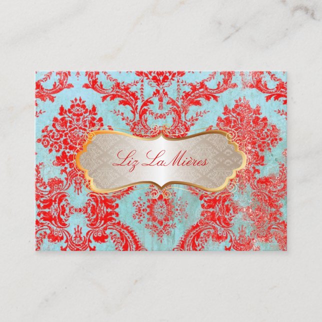 Carte De Visite PixDezines vintage natasha damask (Devant)