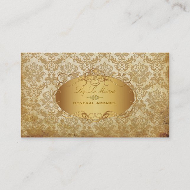 Carte De Visite PixDezines vintage piqué damask (Devant)