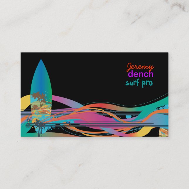 Carte De Visite PixDezines Wave Crest Hawaii ♥ ♥ ♥ ♥ (Devant)