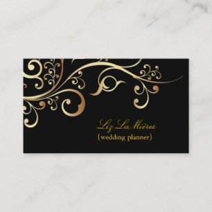 Carte De Visite PixDezines Wedding planner, tourbillons ornementau