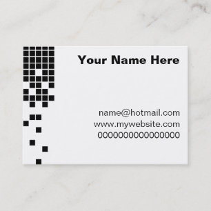 Carte De Visite Pixels noirs