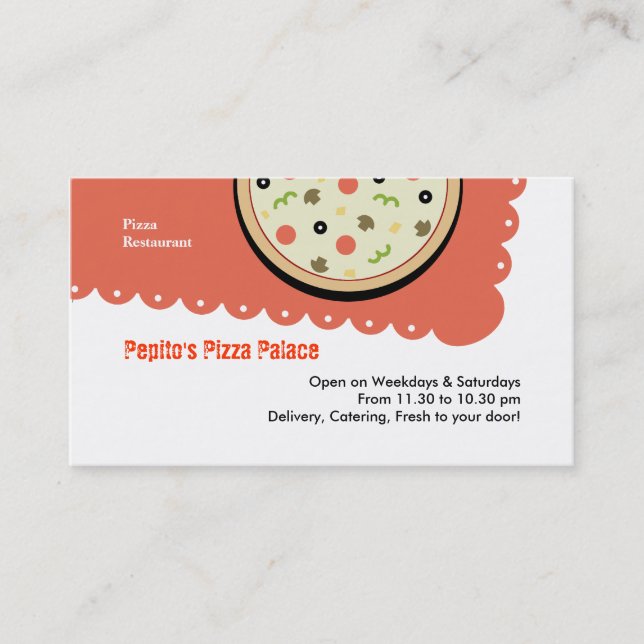 Carte De Visite Pizza (Devant)