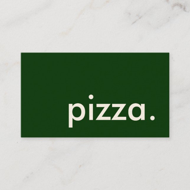 Carte De Visite pizza. (Devant)