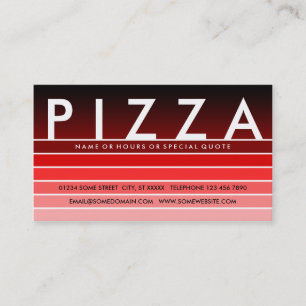 Carte De Visite PIZZA à écaille rouge