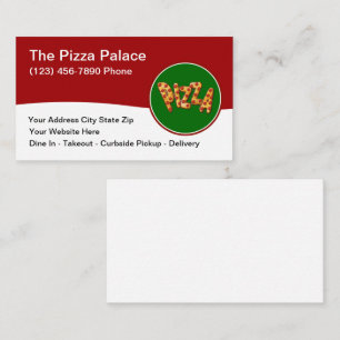 Carte De Visite Pizza Cuisine italienne Restaurant Moderne