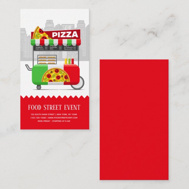 Carte De Visite pizza de rue (Devant / Derrière)
