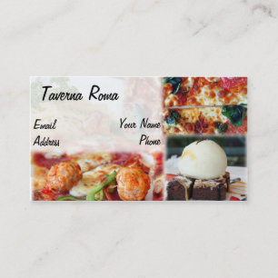 Carte De Visite Pizza délicieuse et nourriture italienne