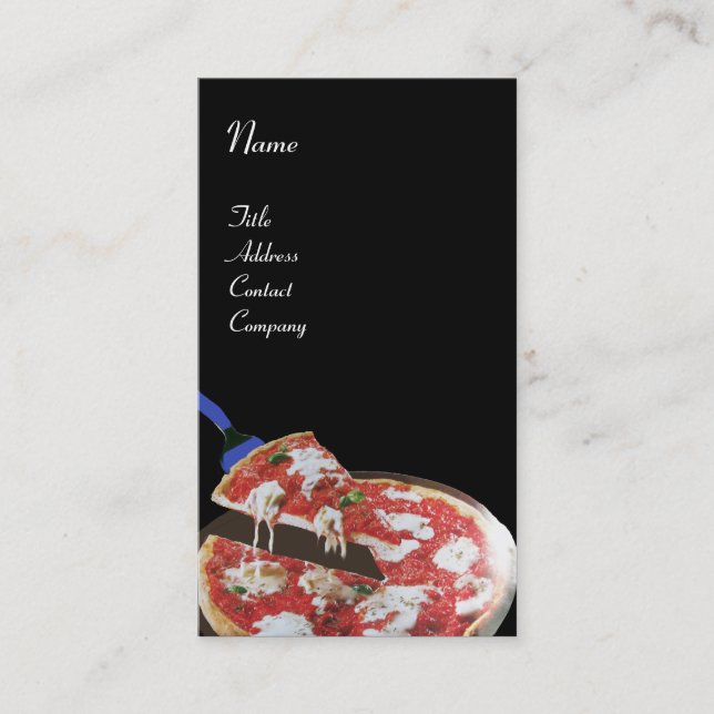 Carte De Visite PIZZA PARTY CUISINE ITALIENNE, RESTAURANT, rouge n (Devant)