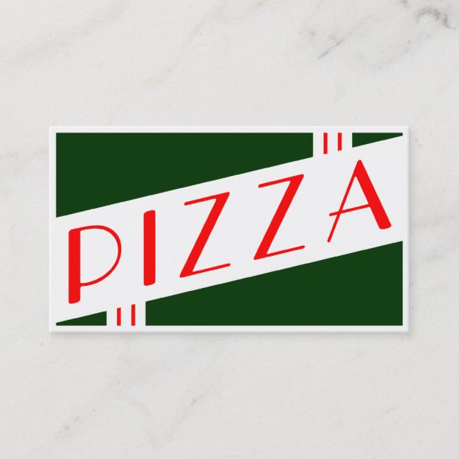 Carte De Visite pizza rétro (Devant)