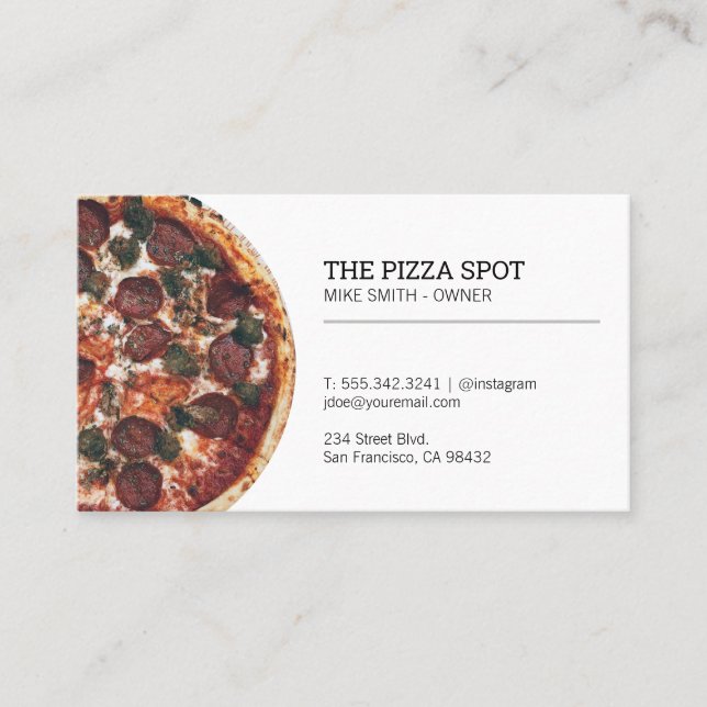 Carte De Visite Pizza Shop (Devant)