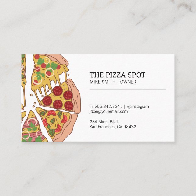 Carte De Visite Pizza Shop (Devant)