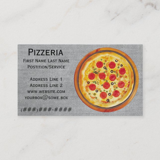Carte De Visite Pizzeria (Devant)