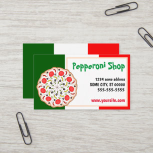 Carte De Visite pizzeria italienne Pepperoni