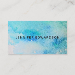 Carte De Visite Plafond d'aquarelle turquoise bleu moderne
