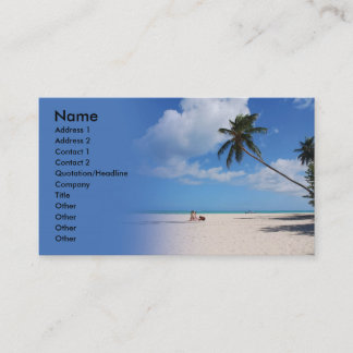 Carte De Visite Plage