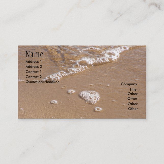 Carte De Visite Plage (Devant)