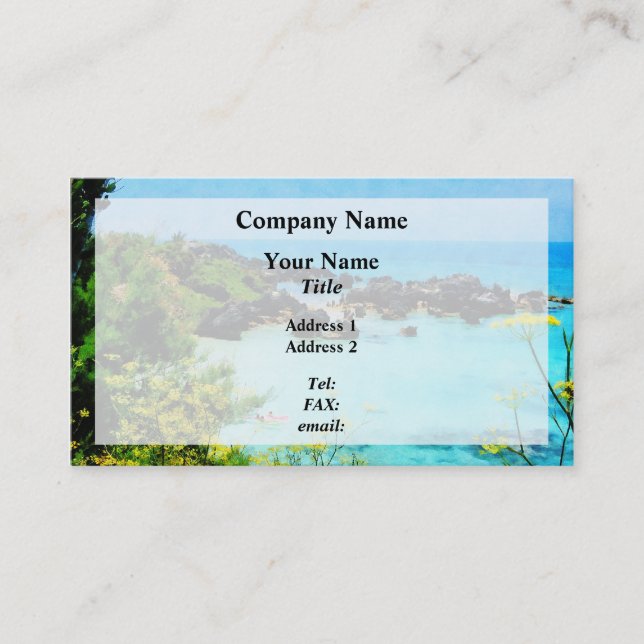 Carte De Visite Plage à St George Bermudes (Devant)
