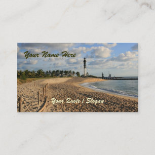 Carte De Visite Plage au lever de soleil