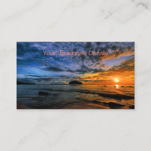 Carte De Visite Plage de coucher de soleil tropical