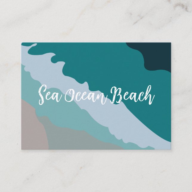 Carte De Visite Plage de l'océan (Devant)