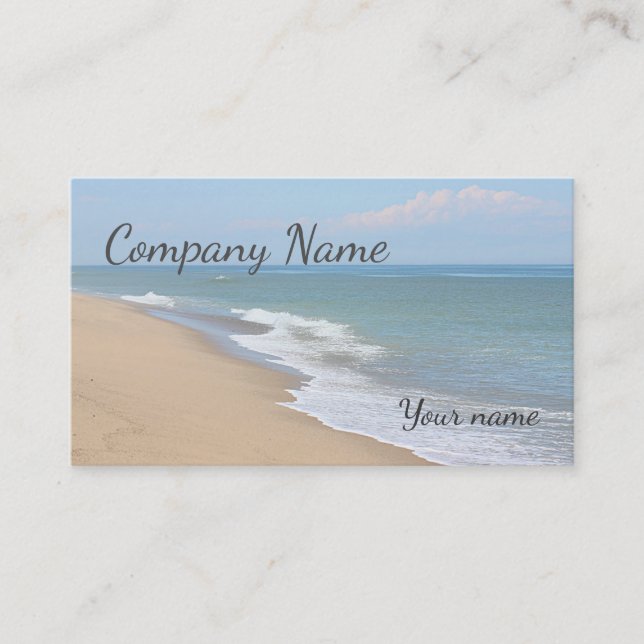 Carte De Visite Plage et vagues d'océan (Devant)
