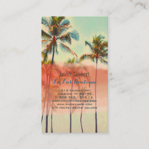 Carte De Visite Plage hawaïenne vintage de PixDezines